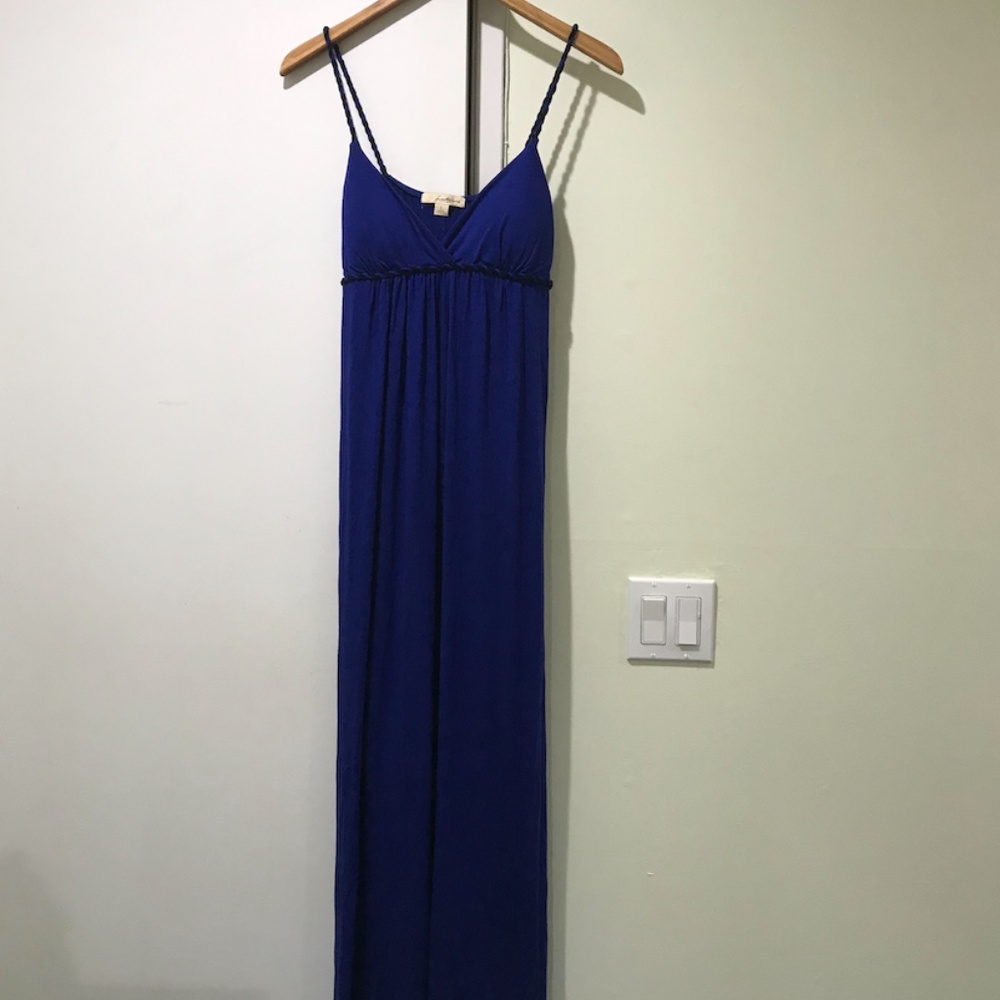 NWT Forever21 Royal Blue Empire Waist Goddess Maxi
